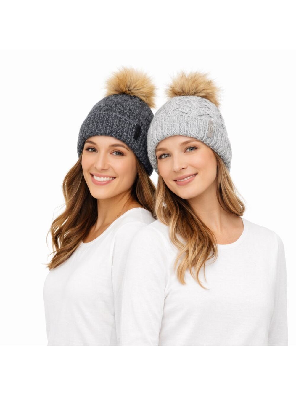 NWT BULA Wool Blend Pom Beanie 2-Pack One Size